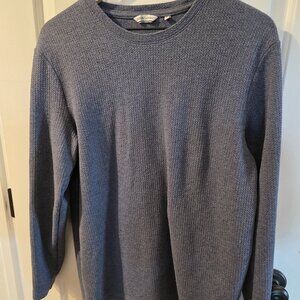 English Laundry Textured Waffle Knit Pullover Gray Size M